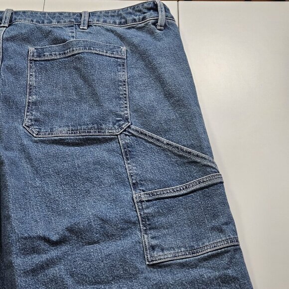 Torrid Jeans Womens 24R Blue Denim High Rise Carpenter Stretch Wide Leg Pockets - Picture 15 of 16
